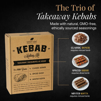 Kebab Making Kit Make Your Own Doner, Shish And Kofte Kebabs, 4 of 7