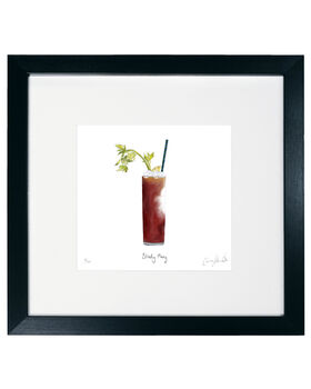 Limited Edition Bloody Mary Print | Hand Illustrated Cocktail Art, 2 of 3
