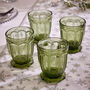 Set Of Four Bella Perle Green Glass Tumblers, thumbnail 1 of 8