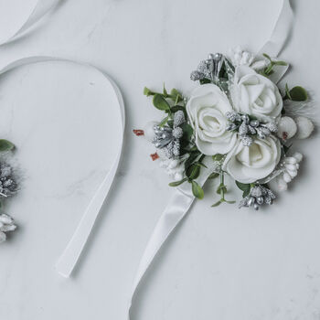 Bridal Flower Accessory In Silver, 10 of 11