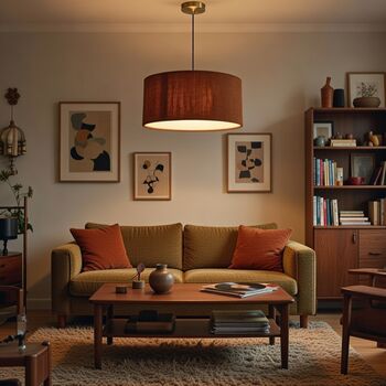 Corduroy Lampshade With A White Lining, 4 of 10