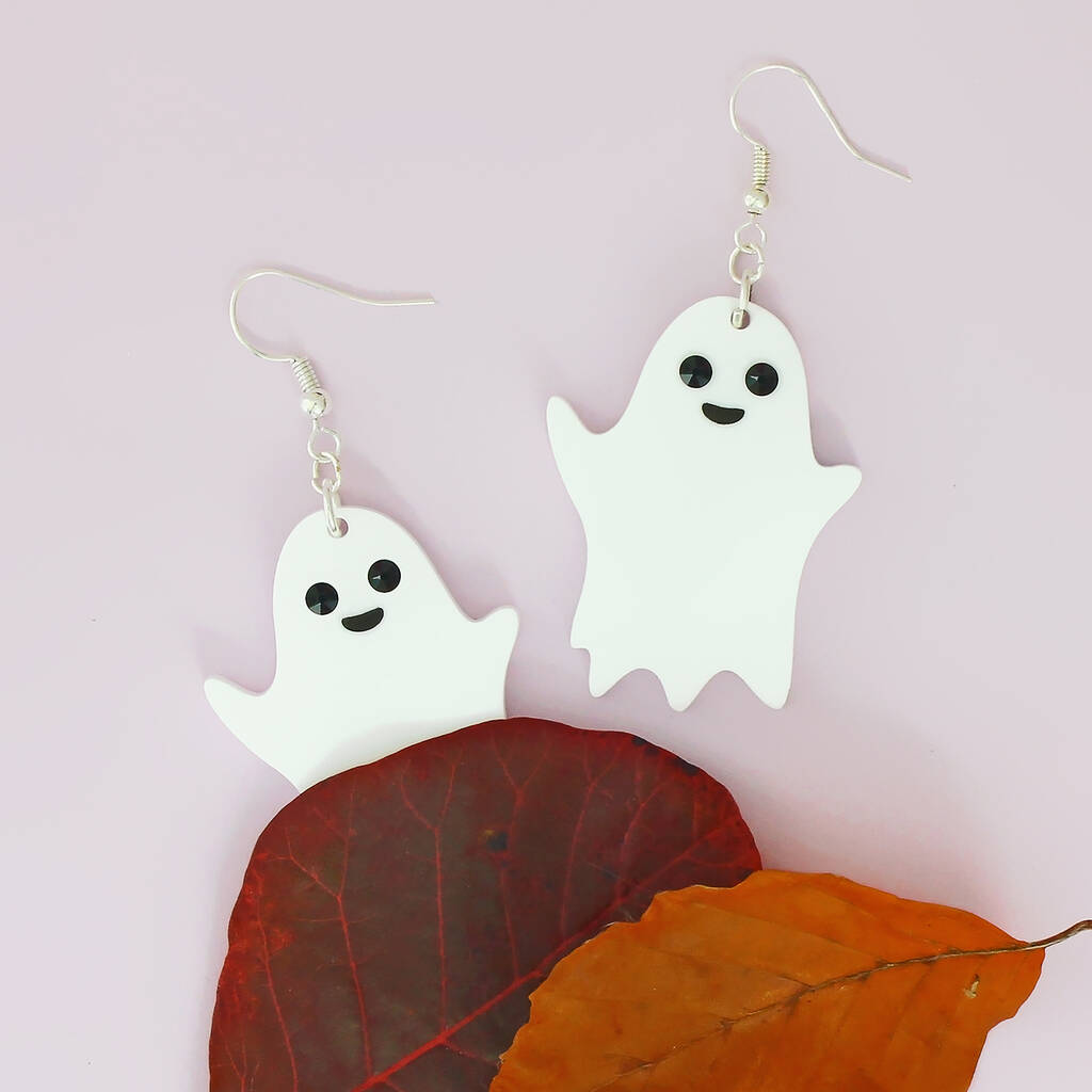 Ghost Dangly Earrings, 1 of 3