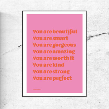 You Are Amazing Typographic Print/Poster, 4 of 4