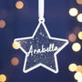 Personalised Glitter Star Christmas Decoration, thumbnail 2 of 4