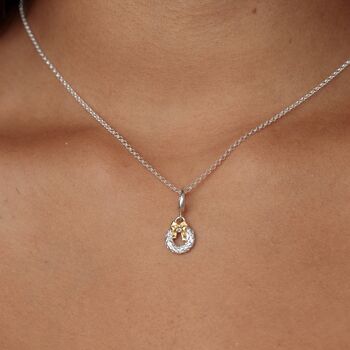 Sterling Silver Christmas Wreath Charm Necklace, 2 of 8