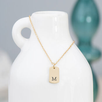 Monogrammed Tag Necklace, 7 of 12