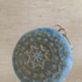 Blue Handcrafted Velvet Clutch Bag, thumbnail 5 of 10