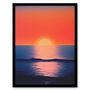 Morning Glory Sunset On Sea Orange Blue Wall Art Print, thumbnail 5 of 6