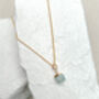 Amazonite Nugget Necklace Real 18k Gold Plated, thumbnail 3 of 7