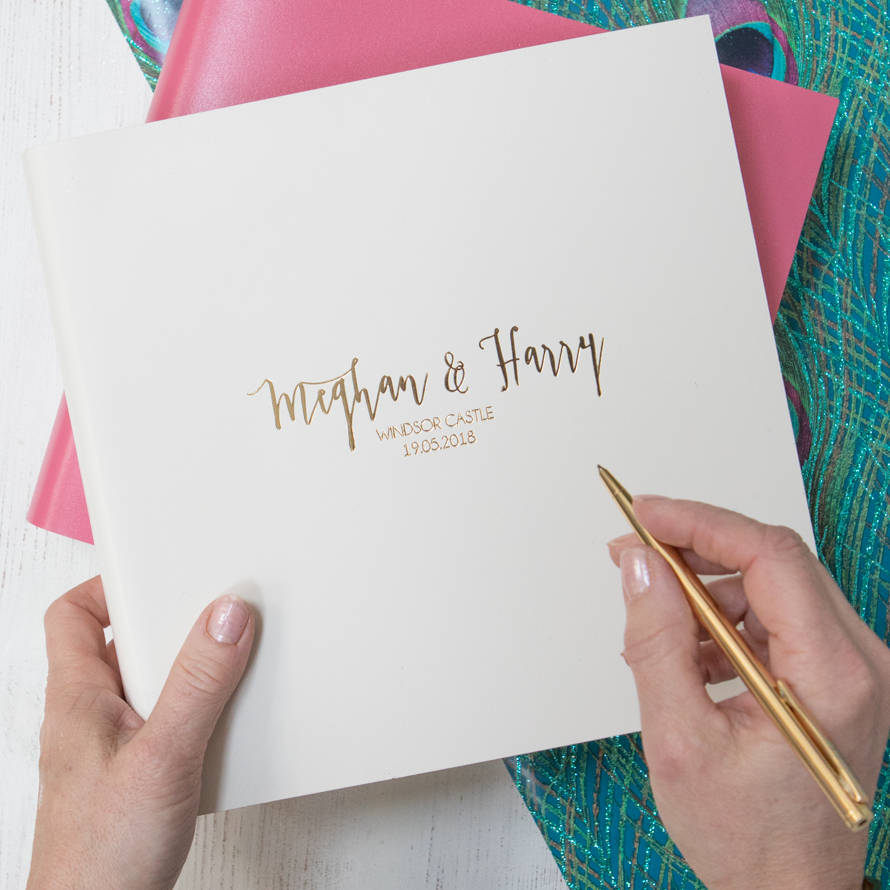 Decadent Large Leather Guest Book By Be Golden