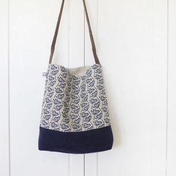 Navy Cow Parsley Day Bag, 3 of 3