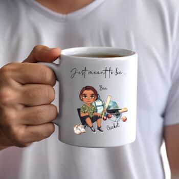 Personalised Cricket Mug With Custom Character, 4 of 8