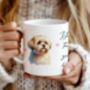 Personalised Shorthaired Lhasa Apso Dog Hearts Pet Gift Mug, thumbnail 1 of 2
