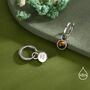 Sterling Silver Dangling Tiger's Eye Hoop Earrings, thumbnail 5 of 11