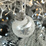 Personalised Engagement White Glass Christmas Tree Bauble, thumbnail 1 of 7