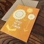 Floral Sustainable Greeting Card, Yellow, thumbnail 2 of 5