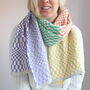 Beach Hut Knitted Scarf, thumbnail 5 of 9