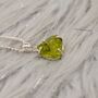 Raw Peridot Sterling Silver Pendant Necklace, thumbnail 7 of 12