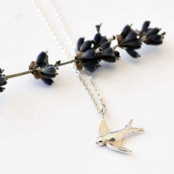 Swallow Necklace In Sterling Silver, 3 of 11