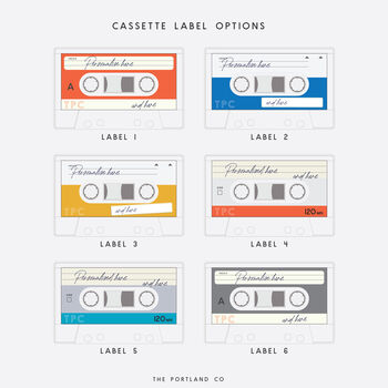Personalised Cassette Tape Memory Print, 2 of 2