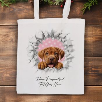 Personalised Christmas Dogue De Bordeaux Break Through, 7 of 10