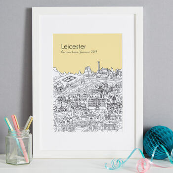 Personalised Leicester Print, 5 of 9