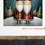 Gay Men Christmas Card, Two Santas Lgbt Pride Card 2, thumbnail 4 of 4