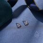 Sterling Silver Hollow Pyramid Spike Stud Earrings, thumbnail 5 of 12