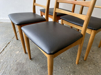 Four Mid Century Dining Chairs By Schreiber Furniture, 10 of 12