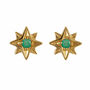 Guiding North Star Garnet Studs Gold Plated, thumbnail 4 of 9