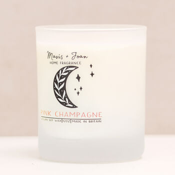 Pink Champagne Scented Soy Wax Candle In Glass Jar, 3 of 4