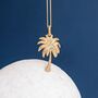 Yellow Gold Plated Palm Tree Necklace, thumbnail 3 of 12