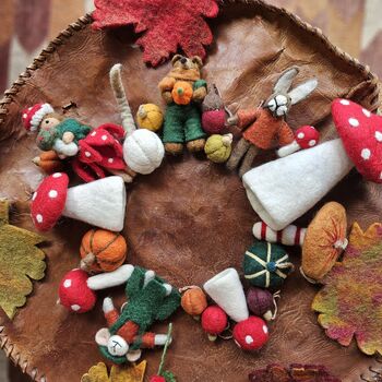 Handmade Felt Poppy The Mouse Decoration, 2 of 4