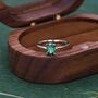 Sterling Silver One Carat Emerald Green Cz Oval Cut Ring, thumbnail 5 of 11