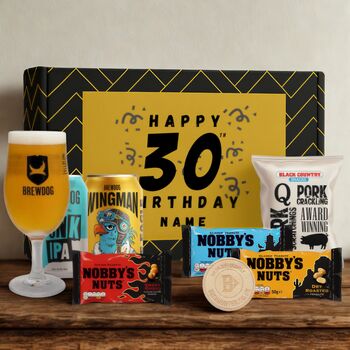 Personalised 30th Birthday Beer Gift Set, 5 of 11