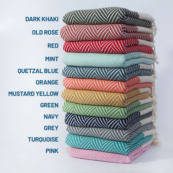 Nordic Herringbone Cotton Throw Blanket, 3 of 12