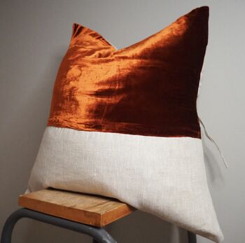 Velvet And Linen Scatter Cushion, 6 of 12