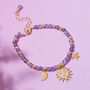 Helios Personalised Gemstone And Celestial Charm Bracelet, thumbnail 3 of 7