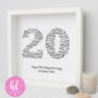 Personalised 20th Wedding Anniversary Gift For Husband, thumbnail 1 of 6