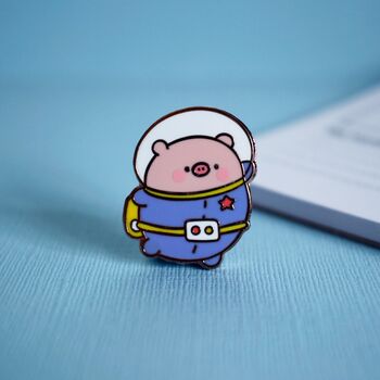 Space Pig Enamel Pin | Cute Pin Badge, 2 of 8