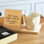 Personalised Book Stand And Coaster I Love Every Chapter With You Anniversary Gift, thumbnail 3 of 6