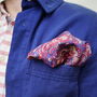 Mens Purple And Red Paisley Pocket Square, thumbnail 1 of 7
