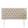 Upholstered Linen Single Headboard With Contrast Button Tufting, thumbnail 10 of 11
