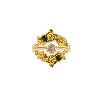 Rose Chevron Ring Diamond And Tourmaline, 9 of 11