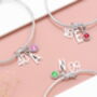 Personalised Milestone Birthday Cuff Bracelet, 18th, 21st, 30th, 40th, 50th, 60th, 70th, thumbnail 2 of 10