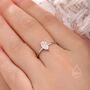 Sterling Silver One Carat Pear Cut Moissanite Diamond Classic Single Stone Engagement Ring, thumbnail 4 of 9