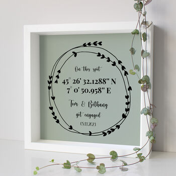 Personalised Coordinates Engagement Gift For Couple, 3 of 3