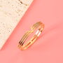 Gold Plated V Line Harmony Bangle Bracelet, thumbnail 5 of 10