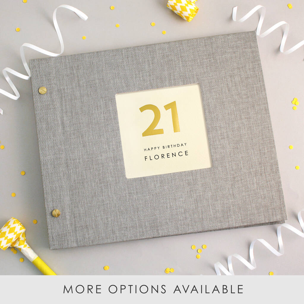 Personalised Hand Foiled 21st Birthday Photo Album, 1 of 12