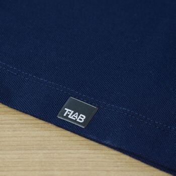 Organic Cotton England Football Navy Polo Shirt, 3 of 6